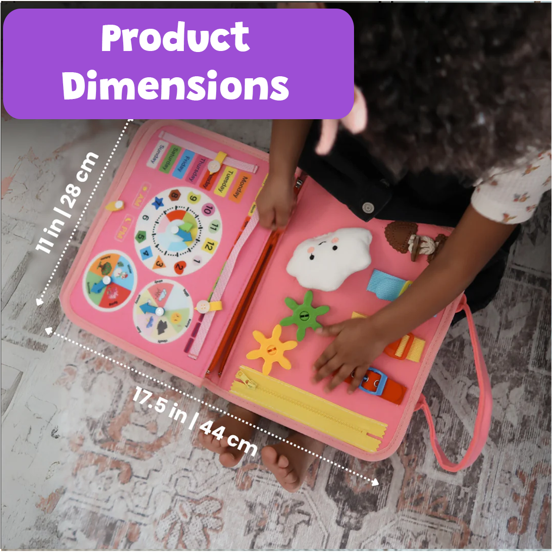 BOOZZYBABY® - 8 In 1 Montessori Busy Board