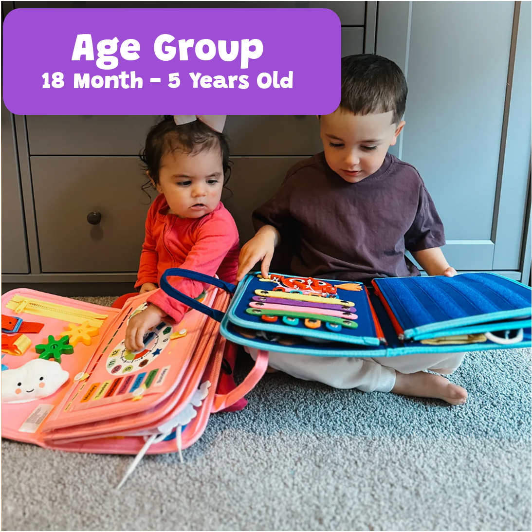 BOOZZYBABY® - 8 In 1 Montessori Busy Board